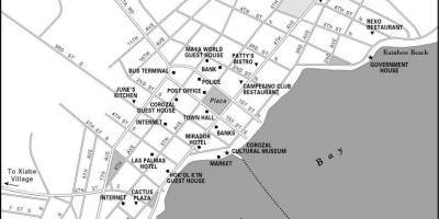 Карта корозал горада Беліза