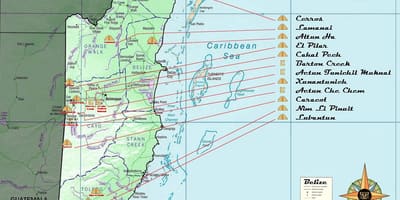 Карта Беліз піраміды
