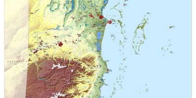 Тапаграфічная Карта Беліз
