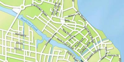 Карта горада Беліз вуліцы